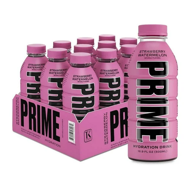 Prime Hydration Drink Strawberry Watermelon | 500 ML/16OZ | 12 Pack | 35 PACKS PER PALLET (420 BOTTLES)